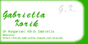 gabriella korik business card